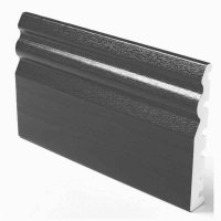 PVC Skirting Board  Anthracite Grey Skirting Board: 5 m x 125 mm Ogee Skirting  Foiled 