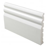 White PVC Skirting Board 125 mm x 5 m x 18 mm  UPVC Plastic Ogee 
